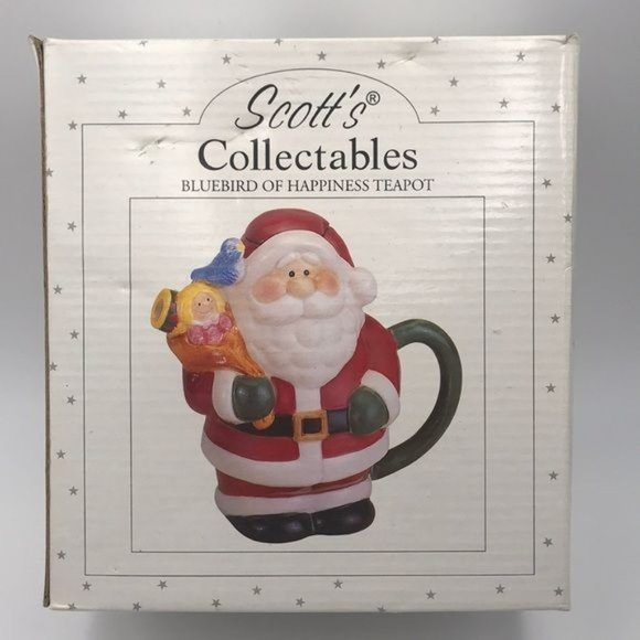 Scott's Collectables Teapot Santa with Bluebird of Happiness Teapot - Picture 9 of 11